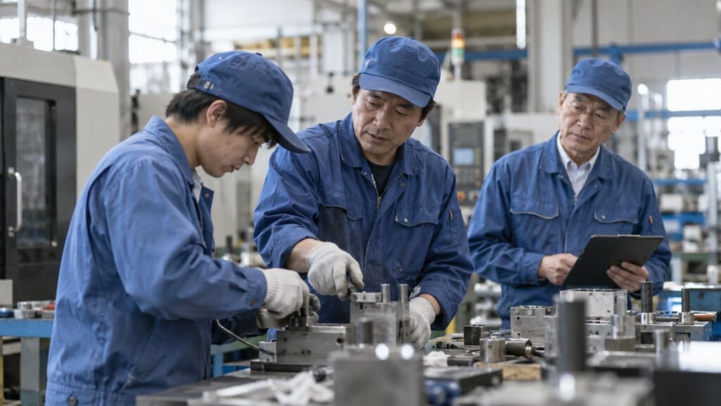 若手・中堅・ベテランが技術を継承する製造現場