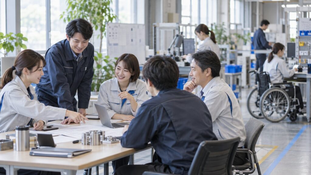 働きやすい職場づくりを議論する製造チーム