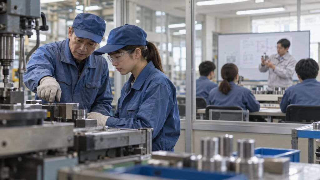 工場実習と座学研修を組み合わせた人材育成