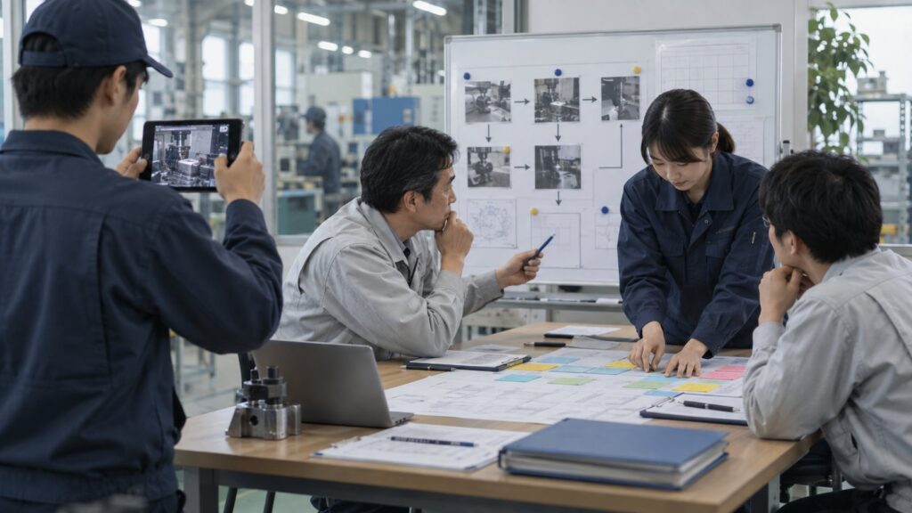 作業手順を撮影し技能伝承を仕組み化する会議