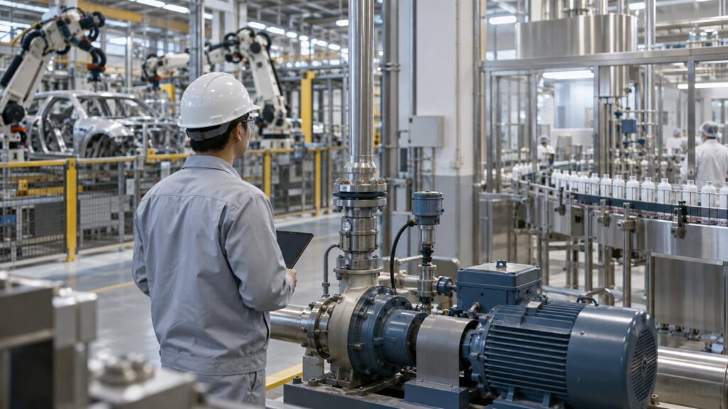 複数業界の設備を見渡す工場技術者