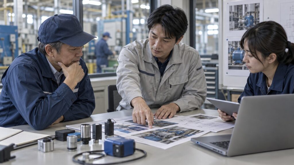 予知保全導入を検討する工場チーム