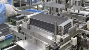 電極シートを積層する電池セルの組立装置