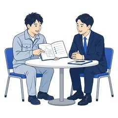 担当者に経歴を見てもらう