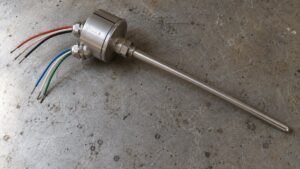 温度センサーの保護管とリード線
