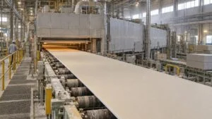石膏ボード工場の成形ラインと乾燥機