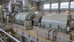 発電所のタービンと接続された発電機